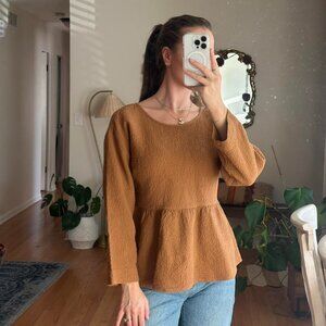 Madewell Women's Brown and Tan Blouse